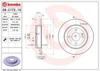 BREMBO 08.C172.10 Тормозной диск