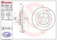 BREMBO 08.C425.11 Диск тормозной задн.! Mazda Cx-5 2.0 11-17