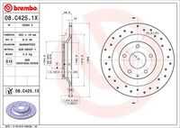 BREMBO 08.C425.1X Диск тормозной Xtra зад