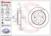 BREMBO 08.D429.11 Диск тормозной задний HYUNDAI ix35 (LM, EL, ELH) 08/09-> / HYUNDAI TUCSON (TL, TLE) 05/15