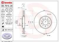 BREMBO 09.7010.21 Тормозной диск