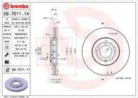 BREMBO 09.7011.11 Тормозной диск