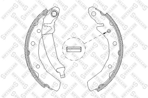 STELLOX 097 100-SX Комплект тормозных колодок