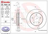 BREMBO 09.7653.20 Диск тормозной передний! Ford Expedition, Lincoln Navigator 4WD 4.6/5.4i 99-02