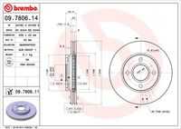 BREMBO 09.7806.14 Тормозной диск