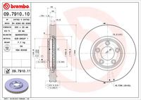 BREMBO 09.7910.11 Диск тормозной передний! с покрытием Jaguar S-Type 2.5-4.2 99>