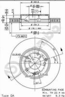 BREMBO 09.8411.11 Диск тормозной