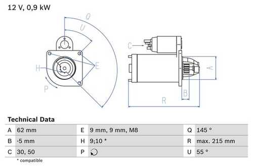 BOSCH 0986013850 Стартер