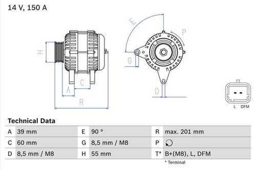 BOSCH 0 986 080 400 Генератор