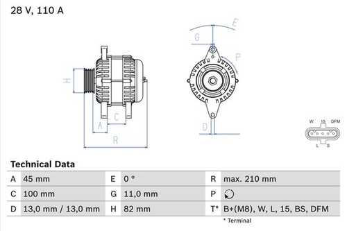 BOSCH 0986081870 Генератор -