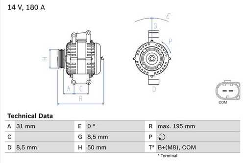 BOSCH 0 986 081 910 Генератор