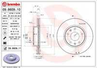 BREMBO 09.8609.11 Диск тормозной передний! с покрытием Land Rover Freelander 1.8-2.0TD 00>