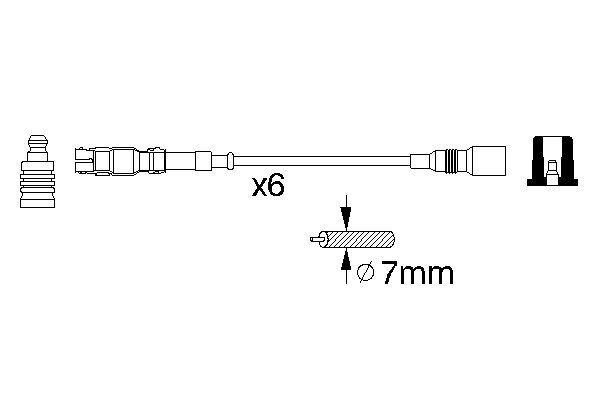 BOSCH 0 986 356 302 Комплект проводов! Audi A4/A6/A8 2.6/2.8 94-01