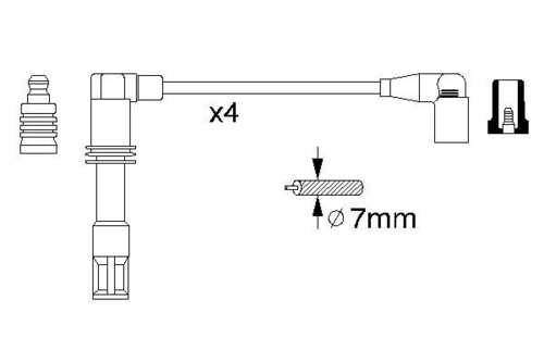 BOSCH 0 986 356 308 Комплект проводов зажигания