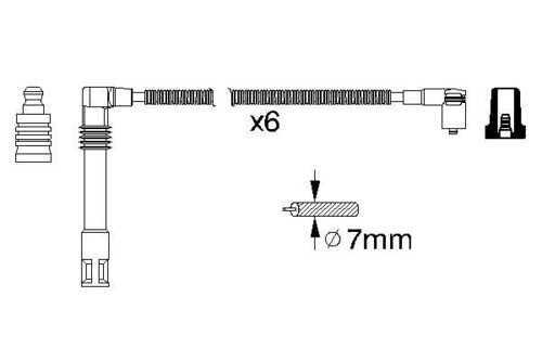 BOSCH 0 986 356 321 Комплект проводов! Audi A4/A6/A8, VW Passat 2.4/2.6/2.8 95-05