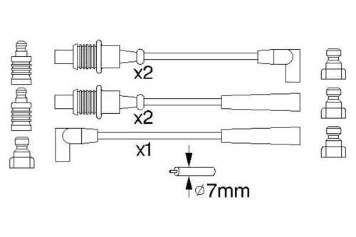 BOSCH 0986356794 Комплект проводов! Citroen BX, Peugeot 405/205/309 1.5/1.6/1.9 86>