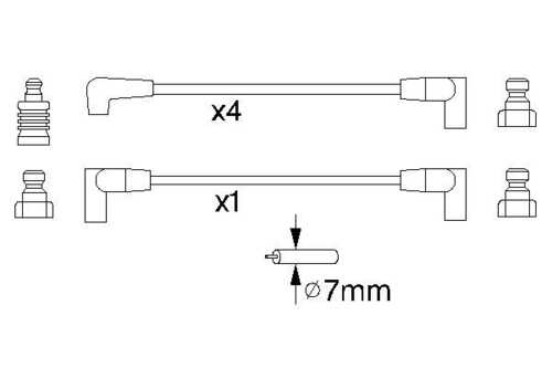 BOSCH 0 986 356 852 Комплект проводов зажигания