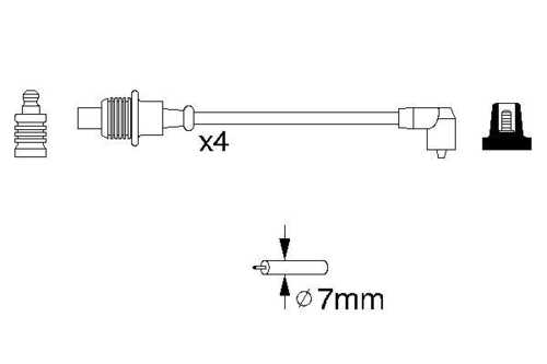 BOSCH 0 986 356 854 Комплект проводов зажигания