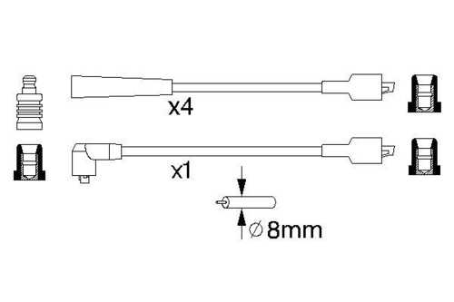 BOSCH 0986356868 Комплект проводов! Ford Sierra/Transit/Scorpio 1.3/1.8/2.0 OHC 82>