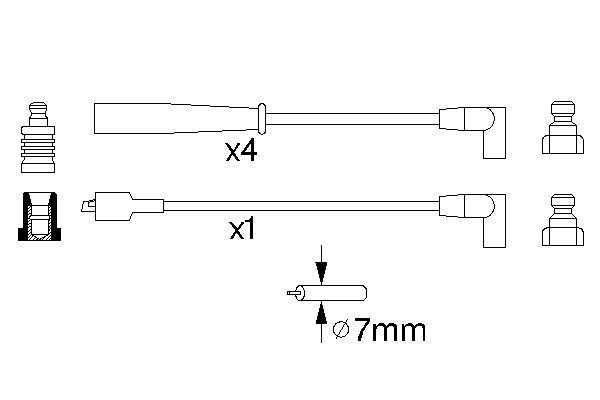 BOSCH 0 986 356 873 комплект проводов