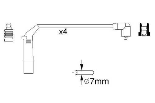 BOSCH 0986356898 Комплект проводов зажигания