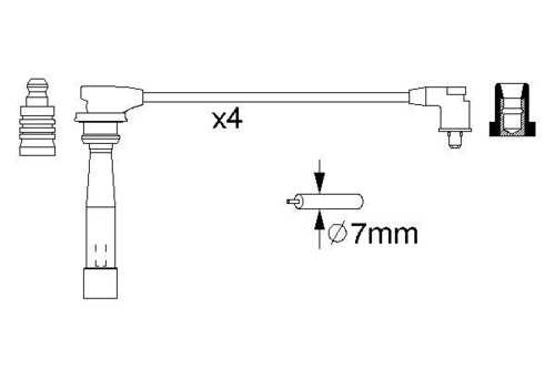 BOSCH 0 986 356 970 Комплект проводов зажигания