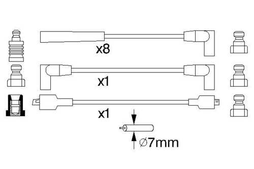 BOSCH 0 986 357 118 Комплект проводов! Jeep Grand Cherokee 5.9i 97-99