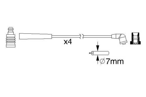 BOSCH 0 986 357 195 Комплект проводов! Mazda 121/323 1.3/1.4 90-96