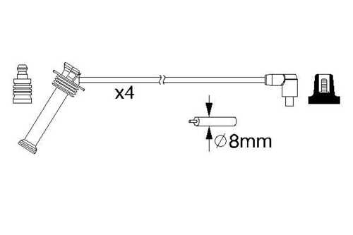 BOSCH 0986357208 Комплект проводов зажигания