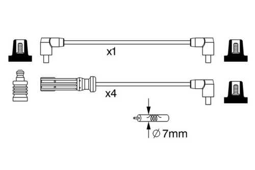 BOSCH 0 986 357 244 Комплект проводов! Volvo 740/940/960 2.0/2.3 84>