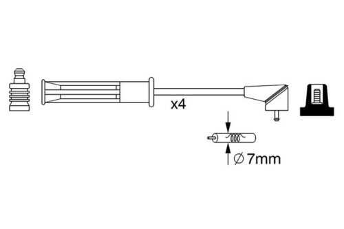 BOSCH 0986357256 Комплект проводов зажигания