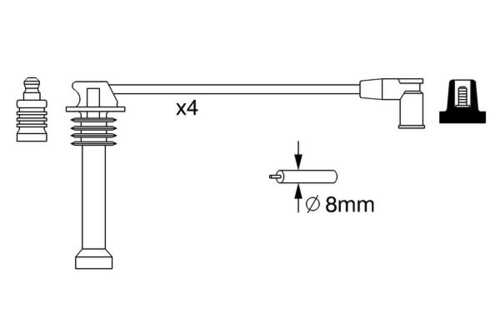 BOSCH 0986357271 Комплект проводов зажигания