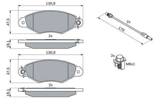 BOSCH 0986424455 986 424 455 643 01 колодки дисковые п. Renault Kangoo 1.2i-1.9D/TDi 99-01;Стартер