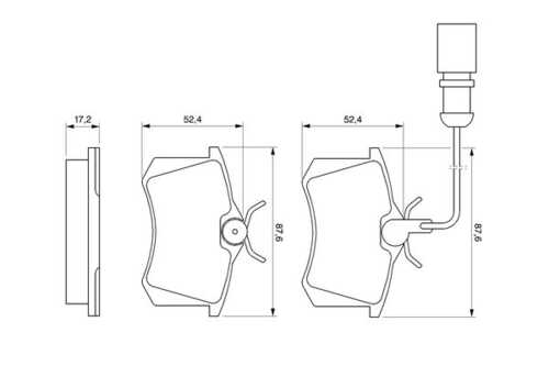 BOSCH 0986424559 0 986 424 559 263 51=274 051B-SX! колодки дисковые з. vw Sharan 1.8-1.9TDi 00>/Polo 1.4-1.9TDi 01-03