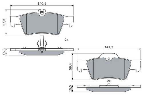 BOSCH 0 986 424 699 991 00 колодки дисковые з. MB W211/S211 2.0-2.7CDi 02>/SL R230 5.0/5.5 AMG 01>