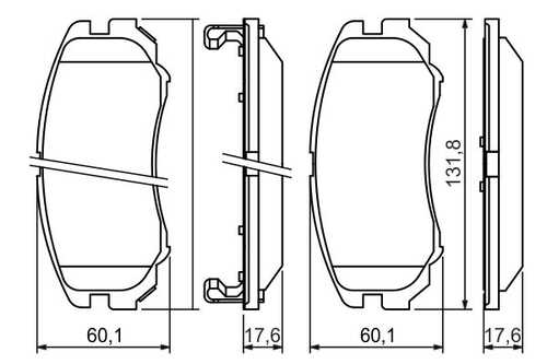 BOSCH 0 986 424 815 GDB3386=953 02 колодки дисковые п. Hyundai Tucson/Coupe, Kia Sportage 1.6-2.7 02>;Комплект тормозных колодок, дисковый тормоз