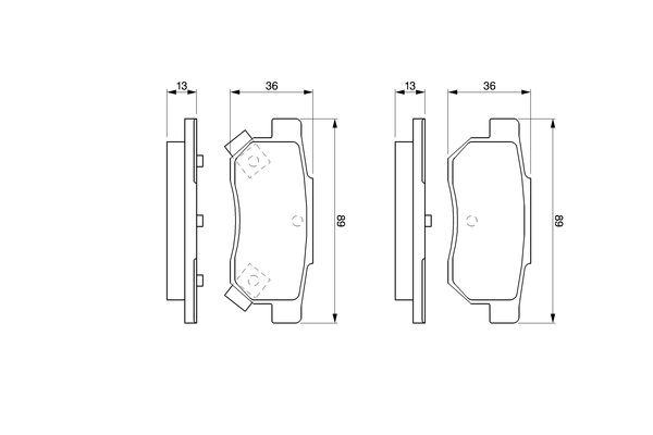 BOSCH 0986461131 0 986 461 131 233 02=572136B=FDB621! колодки дисковые з. honda Civic 1.4-1.6 87-01/Prelude 2.0 88-92