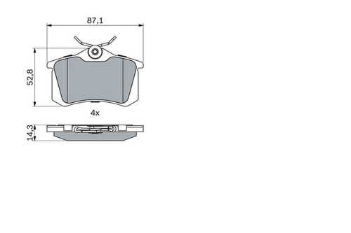 BOSCHDIAGNOSTICS 0 986 466 683 573005B колодки дисковые з. Renault Megane/Megane Scenic/Espace 1.4i-1.9DTi 98>