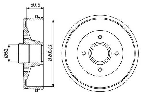 BOSCH 0 986 477 175 Тормозной барабан