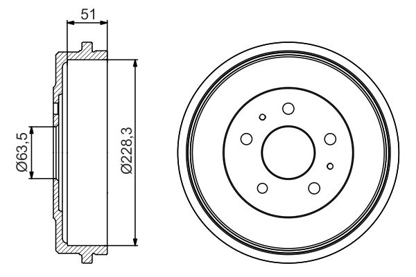 BOSCH 0 986 477 219 Тормозной барабан