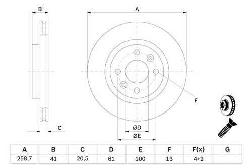 BOSCH 0986478124 0 986 478 124 диск тормозной передний! Renault Clio/Megane/R19 1.4-1.9TDi 90>