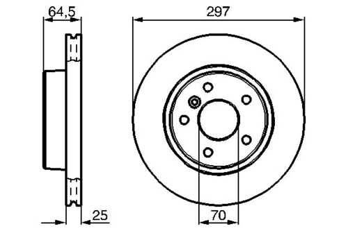 BOSCH 0 986 478 483 Диск тормозной передний! вентилир. Land Rover Range Rover 4.0/4.6/3.9/2.5TD 94-02