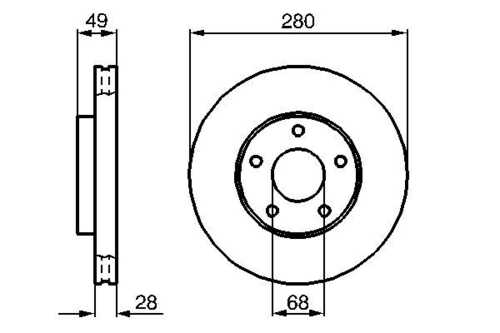 BOSCH 0986479030 0 986 479 030 диск тормозной передний! Nissan Maxima/Primera 1.6-2.2CDi 00>