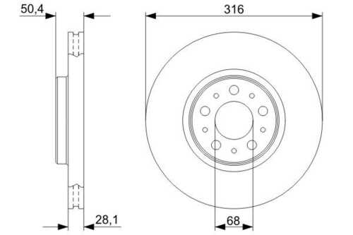 BOSCH 0 986 479 322 Диск тормозной передний! Volvo S60/XC90 2.0-2.5/2.4D 00> 16'