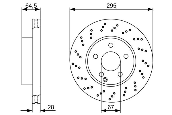 BOSCH 0 986 479 331 Диск тормозной передний! MB W204/S204/C204 1.8-2.5/1.8CDi-2.5CDi 07>