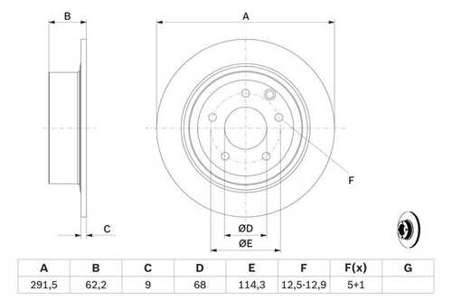 BOSCH 0986479362 0 986 479 362 диск тормозной задний! Nissan Qashqai 1.6-2.0i/1.5dCi-2.0dCi 07>