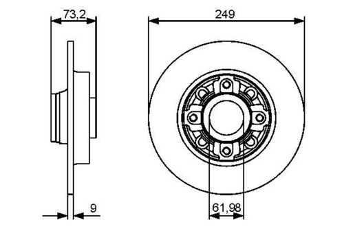 BOSCH 0 986 479 388 Тормозной диск