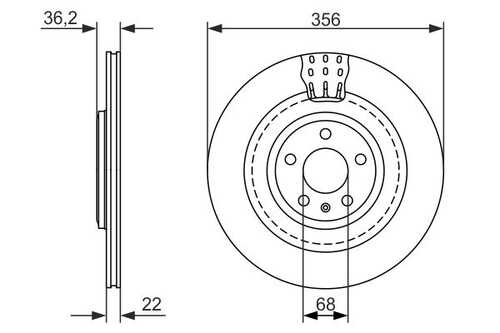 BOSCH 0986479749 0 986 479 749 диск тормозной задний! Audi A8 3.0FSi/4.2TFSi/3.0TDi/4.2TDi 09>