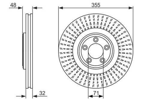 BOSCH 0986479754 0 986 479 754 диск тормозной передний! Jaguar XF/XJ/XK/S-Type 4.2/5.0/3.0D 09>