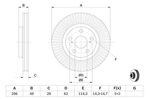 BOSCH 0 986 479 768 Тормозной диск